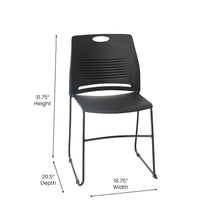 Load image into Gallery viewer, Modern Commercial Grade Contoured Stack Chair with Sled Base