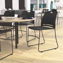 Load image into Gallery viewer, Modern Commercial Grade Contoured Stack Chair with Sled Base
