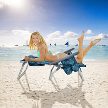 Load image into Gallery viewer, 2 Pack 5-Position Outdoor Folding Backpack Beach Table Chair Reclining Chair Set-Pewter