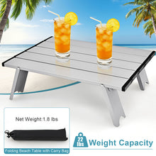 Load image into Gallery viewer, 2 Pack 5-Position Outdoor Folding Backpack Beach Table Chair Reclining Chair Set-Pewter