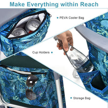 Load image into Gallery viewer, 2 Pack 5-Position Outdoor Folding Backpack Beach Table Chair Reclining Chair Set-Pewter