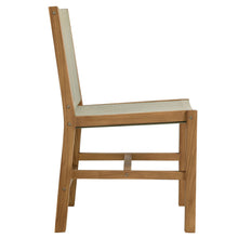 Load image into Gallery viewer, Vienna Outdoor Patio Teak and Rope Armless Dining Chairs Set of 2 by Modway