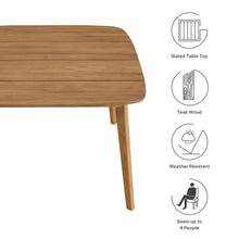 Load image into Gallery viewer, Vienna 46" Square Outdoor Patio Teak Wood Dining Table by Modway