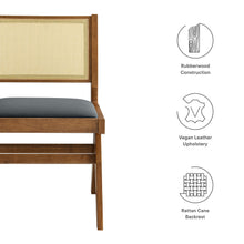 Load image into Gallery viewer, Thera Vegan Leather and Cane Dining Side Chairs Set of 2 by Modway