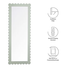 Load image into Gallery viewer, Emmeline Scalloped Rectangle Floor Mirror by Modway