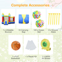Load image into Gallery viewer, Kid's Inflatable Bouncer with Jumping Area and 480W Blower
