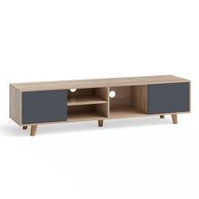 Load image into Gallery viewer, 63 Inch TV Stand Console with 2 Doors and Open Shelves