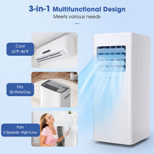 Load image into Gallery viewer, 3-in-1 Portable Air Conditioner with Cooling Fan Dehumidifier Function-10000 BTU