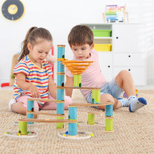 Load image into Gallery viewer, Bamboo Build Run Toy with Marbles for Kids Over 4