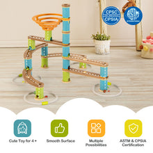 Load image into Gallery viewer, Bamboo Build Run Toy with Marbles for Kids Over 4