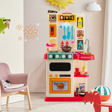 Load image into Gallery viewer, 64 Pieces Realistic Kitchen Playset for Boys and Girls with Sound and Lights-Pink