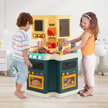 Load image into Gallery viewer, 67 Pieces Kid's Kitchen Playset with Vapor and Boil Effects-Green