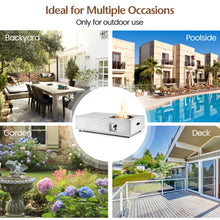 Load image into Gallery viewer, 48 Inch Outdoor Concrete Fire Pit with Lava Rocks-Gray