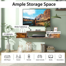 Load image into Gallery viewer, 55 Inches Floating TV Stand with Power Outlet-Rustic Brown