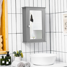 Load image into Gallery viewer, Bathroom Wall Cabinet with Single Mirror Door-Gray