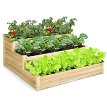 Load image into Gallery viewer, 3-Tier Raised Garden Bed Wood Planter Kit for Flower Vegetable Herb