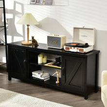 Load image into Gallery viewer, 59 Inches TV Stand Media Console Center with Storage Cabinet-Black
