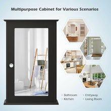 Load image into Gallery viewer, Bathroom Wall Cabinet with Single Mirror Door-Brown