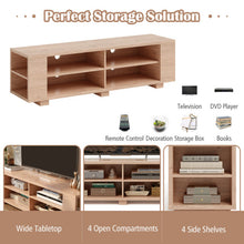 Load image into Gallery viewer, TV Stand Modern Wood Storage Console Entertainment Center-Natural