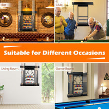 Load image into Gallery viewer, Wall-mounted Billiards Pool Cue Rack Only-Black