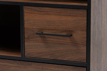 Load image into Gallery viewer, Baxton Studio Charis Modern and Transitional Two-Tone Walnut Brown and Black Finished Wood 1-Drawer Bookcase
