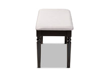 Load image into Gallery viewer, Baxton Studio Giovanni Modern and Contemporary Grey Fabric Upholstered and Dark Brown Finished Wood Dining Bench