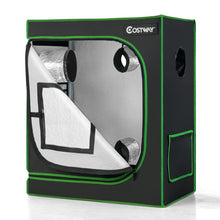 Load image into Gallery viewer, 30 × 18 × 36 Inch Mylar Hydroponic Grow Tent with Observation Window and Floor Tray-Black