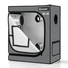 Load image into Gallery viewer, 30 × 18 × 36 Inch Mylar Hydroponic Grow Tent with Observation Window and Floor Tray-Gray
