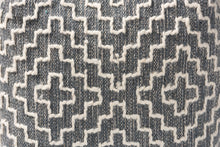 Load image into Gallery viewer, Baxton Studio Benjamin Modern and Contemporary Bohemian Grey and Ivory Handwoven Cotton Blend Pouf Ottoman