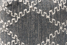 Load image into Gallery viewer, Baxton Studio Geyne Modern and Contemporary Bohemian Grey and Ivory Handwoven Cotton Blend Pouf Ottoman