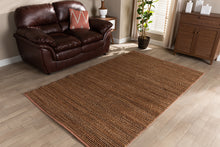 Load image into Gallery viewer, Baxton Studio Zaguri Modern and Contemporary Natural Handwoven Leather Blend Area Rug