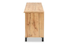 Load image into Gallery viewer, Baxton Studio Unna Modern and Contemporary Oak Brown Finished Wood 2-Door TV Stand