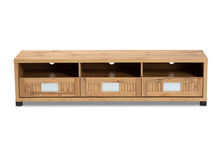 Load image into Gallery viewer, Baxton Studio Gerhardine Oak Brown Modern and Contemporary Finished Wood 3-Drawer TV Stand