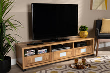 Load image into Gallery viewer, Baxton Studio Gerhardine Oak Brown Modern and Contemporary Finished Wood 3-Drawer TV Stand