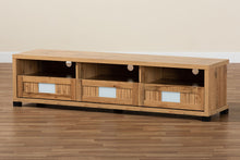 Load image into Gallery viewer, Baxton Studio Gerhardine Oak Brown Modern and Contemporary Finished Wood 3-Drawer TV Stand