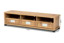 Load image into Gallery viewer, Baxton Studio Gerhardine Oak Brown Modern and Contemporary Finished Wood 3-Drawer TV Stand