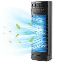 Load image into Gallery viewer, 14 Inch Mini Oscillating Tower Fan Electric Desk Fan with 3 Speed and Timer-Black