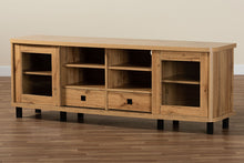 Load image into Gallery viewer, Baxton Studio Walda Modern and Contemporary Oak Brown Finished Wood 2-Drawer TV Stand