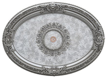 Load image into Gallery viewer, Antique Silver Petite Oval Ceiling Medallion