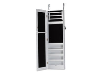 Load image into Gallery viewer, Baxton Studio Richelle Modern and Contemporary White Finished Wood Hanging Jewelry Armoire with Mirror
