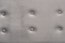 Load image into Gallery viewer, Baxton Studio Caine Modern and Contemporary Grey Velvet Fabric Upholstered and Dark Brown Finished Wood Storage Bench