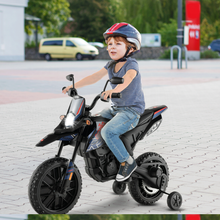Load image into Gallery viewer, Aprilia Licensed Kids Ride On Motorcycle with 2 Training Wheels-Navy