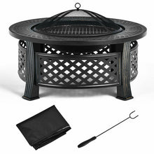 Load image into Gallery viewer, Outdoor Fireplace with BBQ Grill and High-temp Resistance Finish