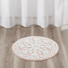 Load image into Gallery viewer, Madison Park Casablanca 100% Cotton Medallion Tufted Rug - 25"R - Blush MP72-4433 By Olliix