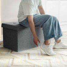 Load image into Gallery viewer, 31.5 Inch Fabric Foldable Storage with Removable Storage Bin-Light Gray