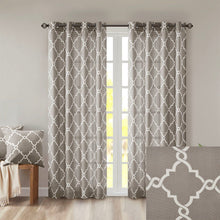 Load image into Gallery viewer, Madison Park Fretwork Print Window Curtain -108" Panel MP40-2018 By Olliix