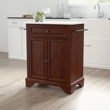 Load image into Gallery viewer, Lafayette Stone Top Portable Kitchen Island/Cart Mahogany/White