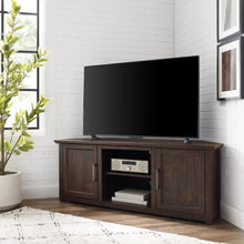 Load image into Gallery viewer, Camden 58" Corner Tv Stand Dark Walnut