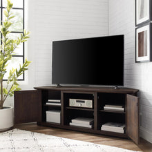 Load image into Gallery viewer, Camden 58" Corner Tv Stand Dark Walnut