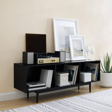 Load image into Gallery viewer, Liam Large Record Storage Console Cabinet Black